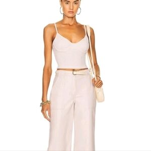 JONATHAN SIMKHAI STANDARD Haiden Bralette Top Oat Melange S